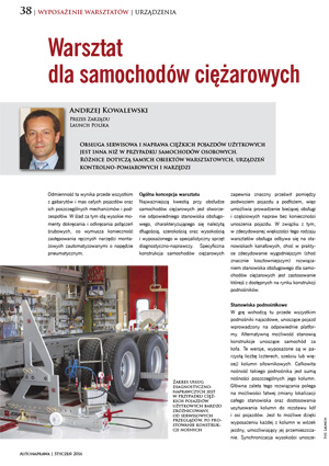 Warsztat dla samochodów ciężarowych Nr 1 1 2016