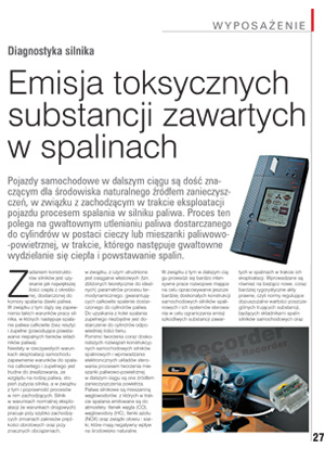 Emisja toksycznych substancji zawartych w spalinach Nr 6 2010