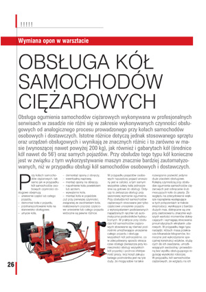 Obsługa kół samochodów cięzarowych Nr 9 2011