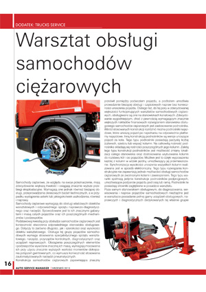 Warsztat obsługi samochodów ciężarowych Nr 9 2015